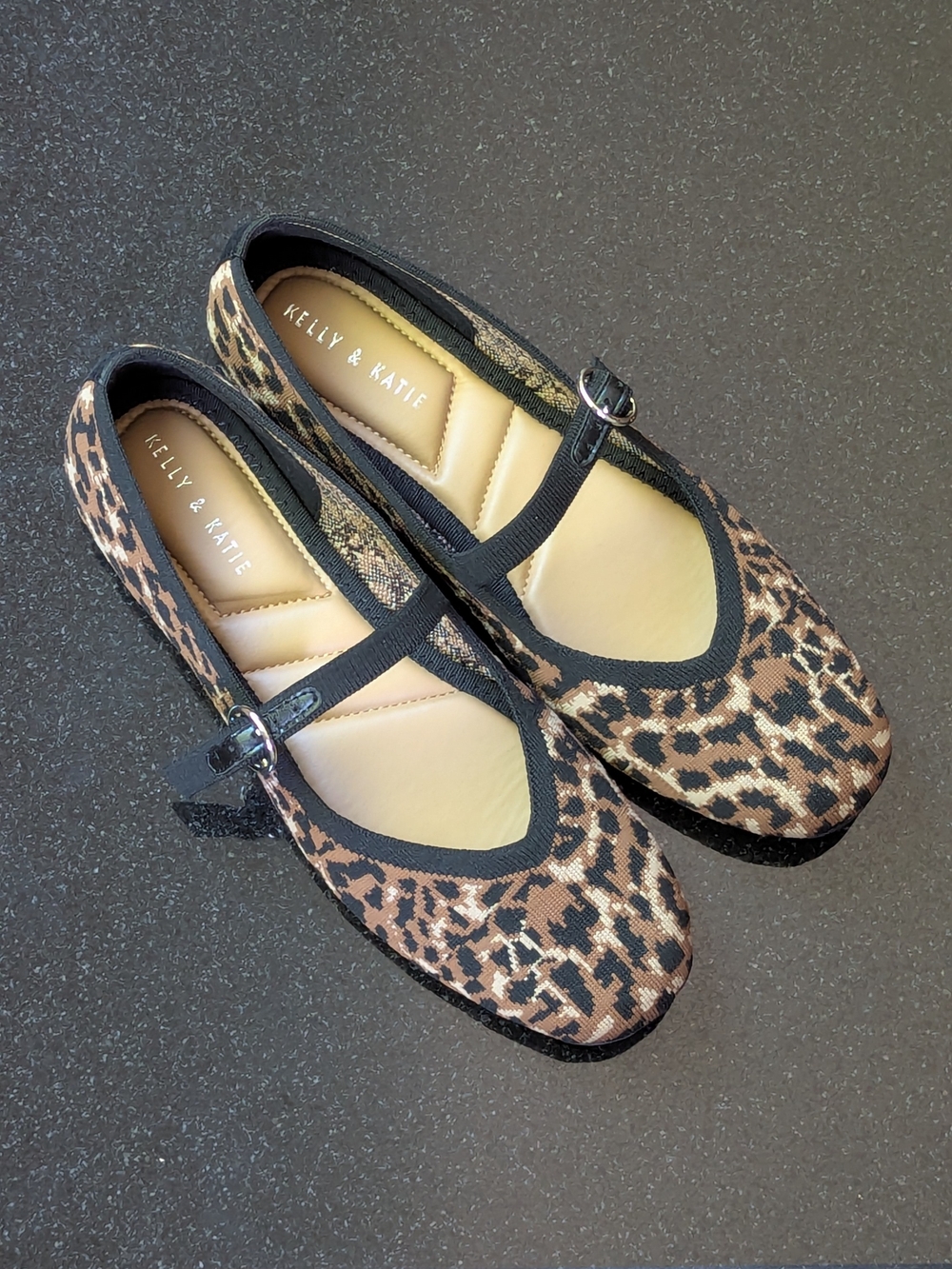 Kelly & Katie Tajah Mary Jane Flats - Leopard Print
